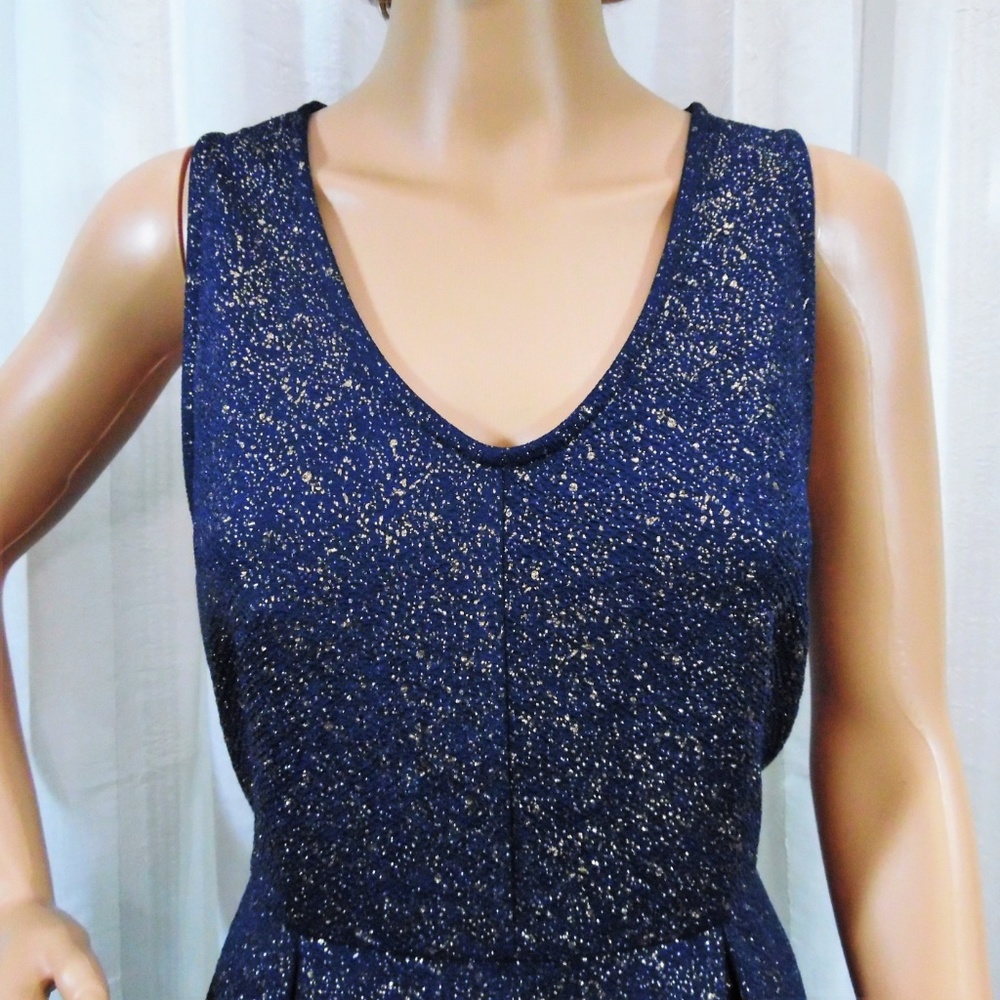 Copper Key Blue and Gold Dress